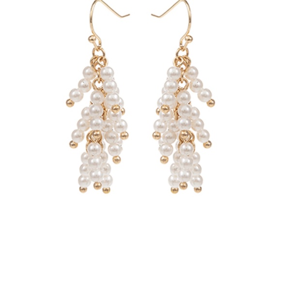 Linear Cluster Drop Earrings - Picture 2 of 2